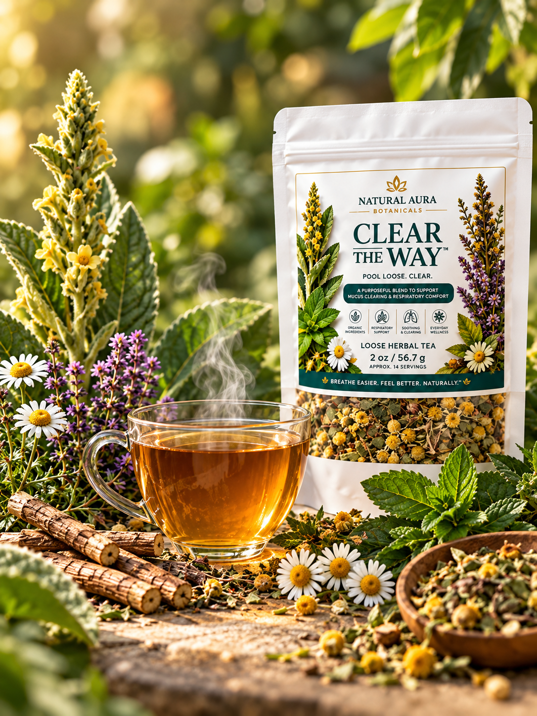 Clear The Way botanical tea with traditional herbs and botanicals